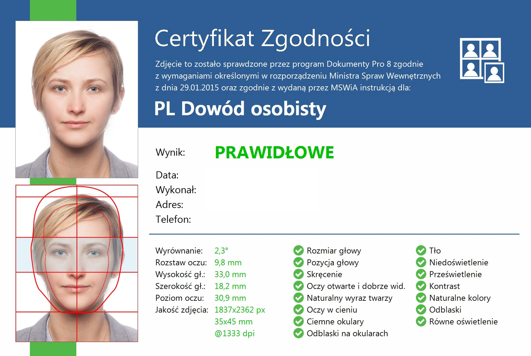 zdjęcia biometryczne chrzanów - fotokowalski.pl
